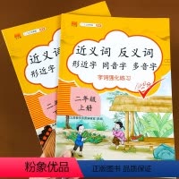 [正版]二年级上册下册近义词反义词形近字同音字多音字100分全套2本二年级语文字词强化训练近义词反义词词语大全基础知识