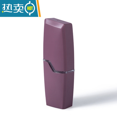 敬平牙刷收纳盒旅行便携式套装洗漱杯杯刷牙杯口杯牙缸牙具女宿舍学生 冷咖色[菱形升级款]