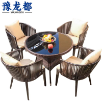 豫龙都 圆桌一桌四椅套