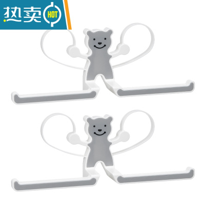 敬平免打孔多功能阳台整理架放夹子家用收纳挂钩晾衣架器 灰色[2个装] 1个衣夹