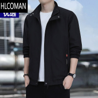 HLCOMAN海蓝优选夹克男2024新款男士休闲防风立领外套运动上衣茄克
