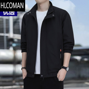 HLCOMAN海蓝优选夹克男2024新款男士休闲防风立领外套运动上衣茄克
