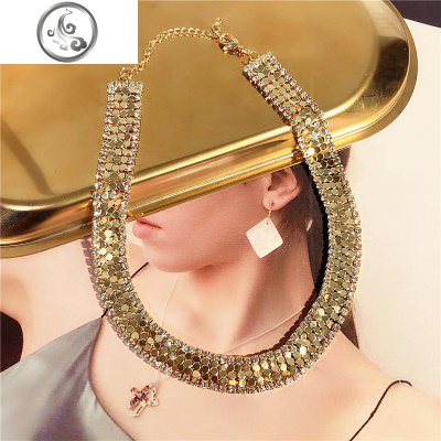 时尚个性夸张百搭锁骨装饰短款毛衣链配衣服的挂饰配饰项链秋冬潮 JiMi