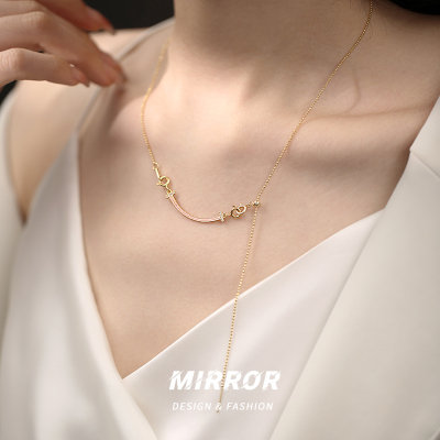 925纯银微笑弧线仅吊坠女坠子挂件气质潮流高级感轻奢新 BCZ1278送女朋友老婆情人节七夕生日礼物