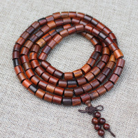 老挝酸枝手串个性桶珠红木108颗佛珠手链交趾黄檀原木料男女饰品送女朋友老婆情人节七夕生日礼物