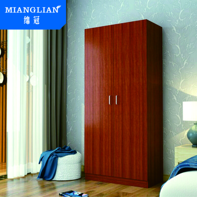 绵冠MIANGUNA二门更衣柜木质衣柜员工宿舍衣柜柚木色