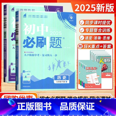 2025春[9下]政治+历史(2本)人教版 九年级/初中三年级 [正版]2025新版初中必刷题九年级上册下册语文数学英语