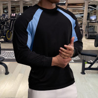 2025年休闲男款紧身户外运动健身休闲骑行服透气速干男款上衣