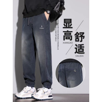 休闲裤男士秋冬季百搭宽松束脚长裤新款潮牌痞帅哈伦工装裤子