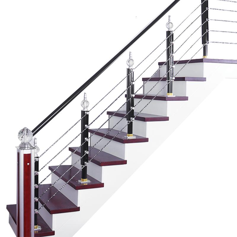 楼梯扶手加厚铝镁合金立柱护栏室内家闪电客用栏杆欧式复式简约现代