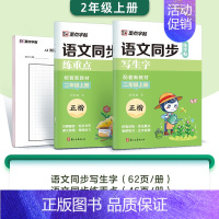 [升级2本装]2年级上册 [正版]小学生一二三年级上册练字四五六年级下册每日一练人教版语文同步练字帖生字描红练习册儿童控