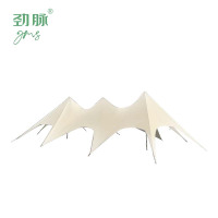 劲脉 露营/旅游/登山帐篷 三峰天幕 米黄色-20*8.6*4.5M 顶