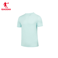 乔丹(QIAODAN) 男款针织短袖T恤衫 夏季速干冰感防晒衣 云水蓝 KHS33251147S