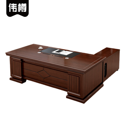 伟樽2.2米老板桌带双柜220*100*76cm套