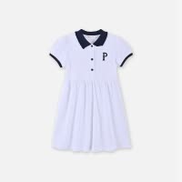 [1件3.5折]铅笔俱乐部童装2025夏装新款女童翻领连衣裙儿童学院风甜美裙子