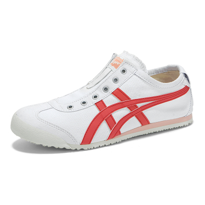 ONITSUKATIGER鬼冢虎MEXICO66SLIP-ON经典一脚蹬蓝白款帆布鞋小白鞋女D3K5N-0146