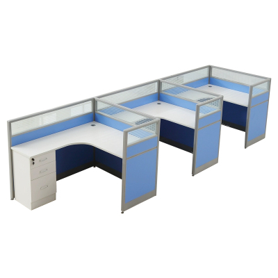 中豫鑫泽 ZYXZ5031851 简约屏风办公桌员工卡座隔断职员电脑桌 三人位