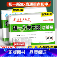 必刷卷[语文+数学] 小学升初中 [正版]2024新版初一入学分班必刷卷拔尖卷语文英语数学 小学六年级上下册走进重点初中