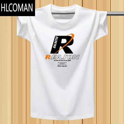 HLCOMAN短袖t恤男士圆领宽松夏季运动休闲打底汗衫胖子大码男装