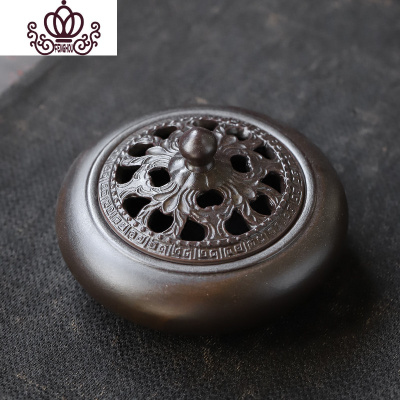 封后陶瓷纯铜香炉盘香炉大号熏香炉家用室内博山炉香薰炉供佛茶道04陶瓷禅韵香炉（复古色）香薰灯炉/器具