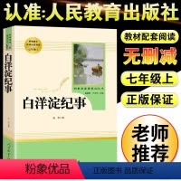 [人教版]白洋淀纪事 [正版]朝花夕拾鲁迅原著+西游记无删减版七年级上册必读课外书人民教育出版社老师阅读白洋淀纪事湘行散
