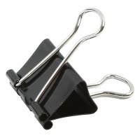 齐心(COMIX) B3608 长尾票夹 25mm 12只/盒 黑色