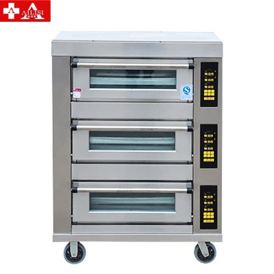 埃利斯(AILISI)商用厨房商用高温烤箱 披萨蛋糕面包西餐后厨 大型月饼烘炉 电烤箱三层三盘电脑款