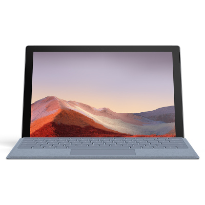 微软（Microsoft）SurfacePro7二合一平板电脑笔记本12.3英寸轻薄商务办公本Pro7i58G+256Gwin10典雅黑主机+冰晶蓝原装键盘-