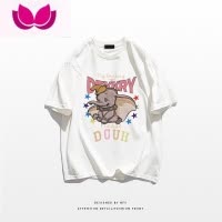 七斓韩版宽松bf慵懒风卡通印花短袖T恤女ins潮牌休闲显白夏季上衣