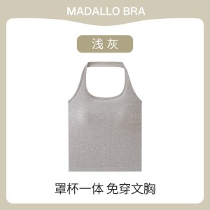 辣妹美式挂脖吊带背心女士带胸垫春夏季外穿内搭打底美背无袖上衣