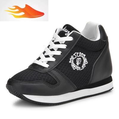 FISHBASKET透气鞋夏季布内增高女鞋10cm显瘦百搭2019新款韩版休闲运动鞋休闲鞋