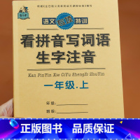 看拼音写生字词语 一年级上 [正版]一年级上册看拼音写词语生字注音 语文人教版专项小学生注音生字拼音拼读训练组词造句看拼