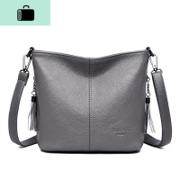 包包女2020新款潮软皮水桶包包韩版时尚个性单肩包女简约斜挎背包NEW LAKE女斜挎包