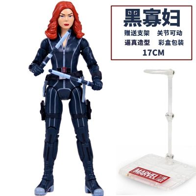 正版漫威复仇者联盟3黑寡妇手办内含支架