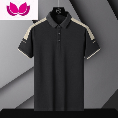 七斓polo衫男士短袖t恤夏季冰丝薄款翻领半袖爸爸装商务保罗休闲上衣