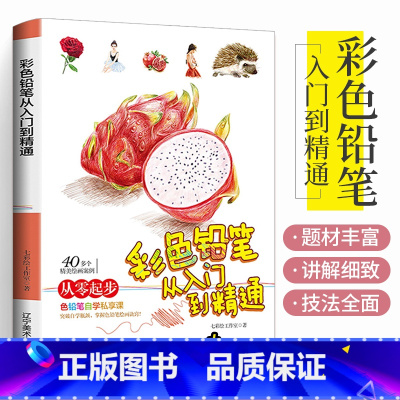 [正版]彩色铅笔从入门到精通 简单易学轻松入门绘画素描书 零基础自学画书 素描彩绘画基础知识掌握绘画技巧书 彩色铅笔画