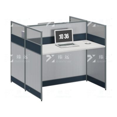 臻远 ZYGW-020职员桌办公桌屏风工作卡位 对坐双人位