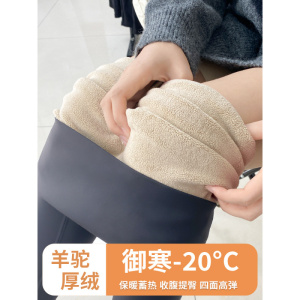 加绒加厚鲨鱼裤女新款秋冬季高腰显瘦收腹提臀保暖棉裤打底裤