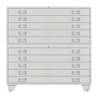 初嘉(CJ)钢制铁皮柜0号地图柜底图柜资料柜工程图纸柜收纳柜 双节带轮