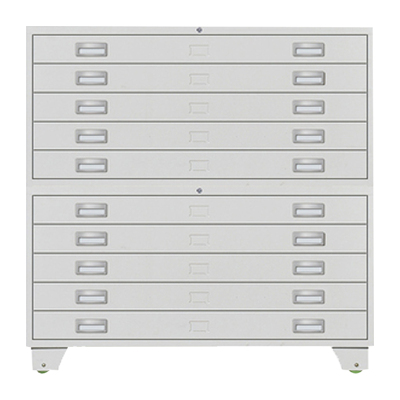 初嘉(CJ)钢制铁皮柜0号地图柜底图柜资料柜工程图纸柜收纳柜 双节带轮