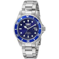 Invicta男士石英防水不锈钢商务休闲蓝盘钢带手表