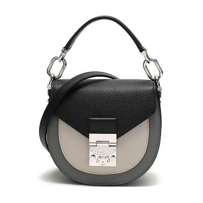 MCM女士迷你款Patricia系列牛皮革手提包单肩斜挎包MWSASPA06BK001-黑色灰色多色