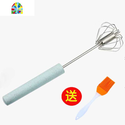 半自动手动打蛋器手持式不锈钢搅蛋棒鸡蛋奶油搅拌器厨房烘焙用具 FENGHOU 中号1个+大号1个(送油刷1只)