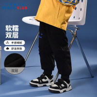 [新品5折价:89元]铅笔俱乐部童装2025年冬装新品男小童长裤儿童双层加厚裤子宝宝针织裤