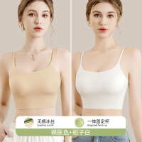 小吊带背心美背内衣女内搭带胸垫一体式抹胸裹胸夏季薄款免穿文胸