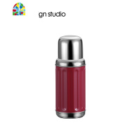 香港复古潮流不锈钢保温杯男女便携简约ins创意大容量水杯 FENGHOU 媚拉红450ML