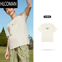 HLCOMAN361运动t恤男女同款情侣装2025夏季新款透气圆领短T宽松百搭短袖