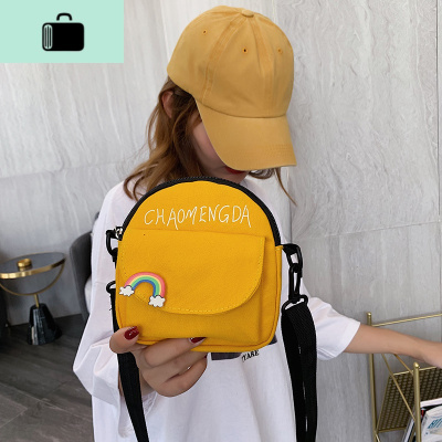 网红质感小包包女2019新款高级感洋气帆布包女百搭迷你单肩斜挎NEWLAKE女手包