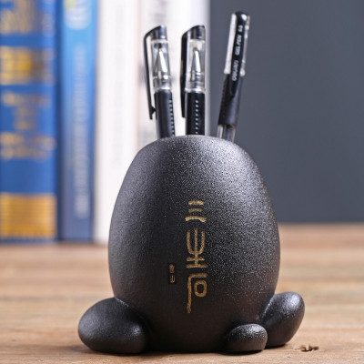 笔筒女ins学生桌面办公室创意北欧个性简约陶瓷花瓶摆件客厅插花三维工匠彼岸花不含笔