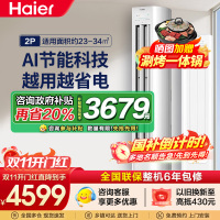 海尔空调(Haier)2匹 变频新1级能效 强冷强热 家用空调柜机KFR-50LW/E1-1套机